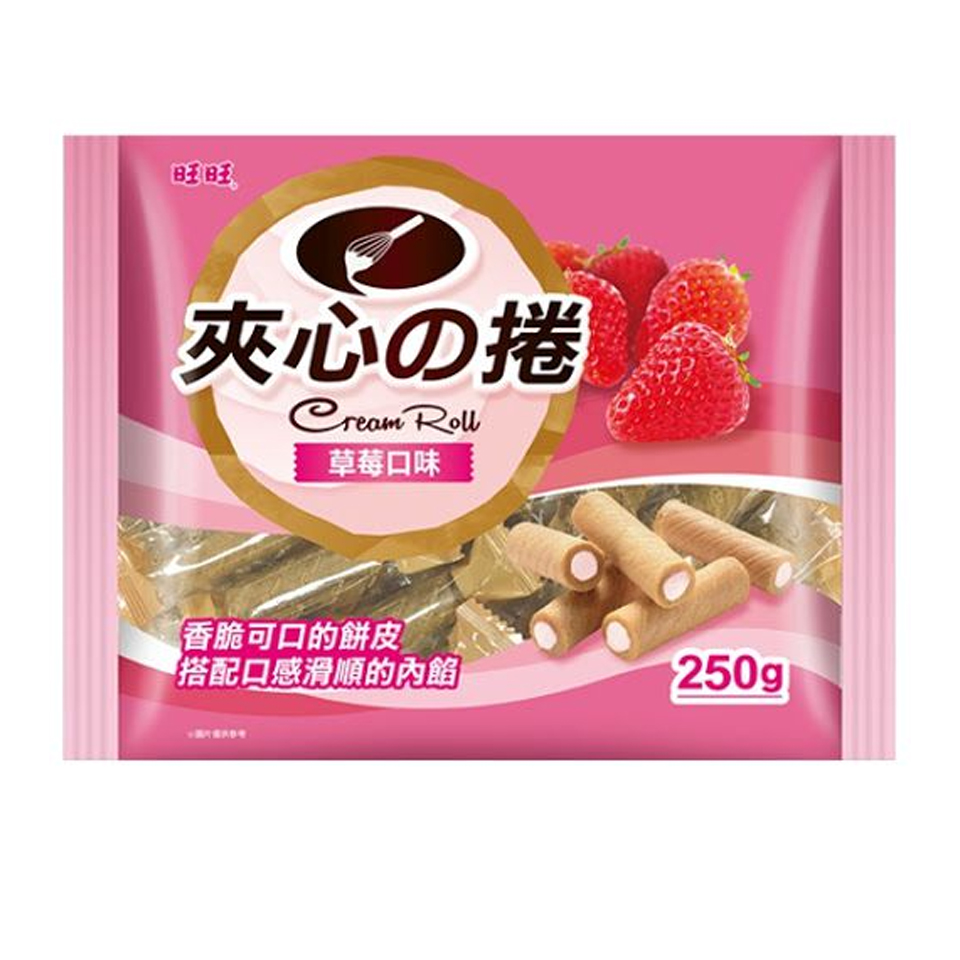 Bánh  Cuộn Kem vị dâu Crips Roll 250gr