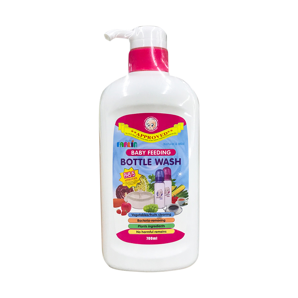 Farlin nước rửa bình sữa  rửa rau quả an toàn 700ml