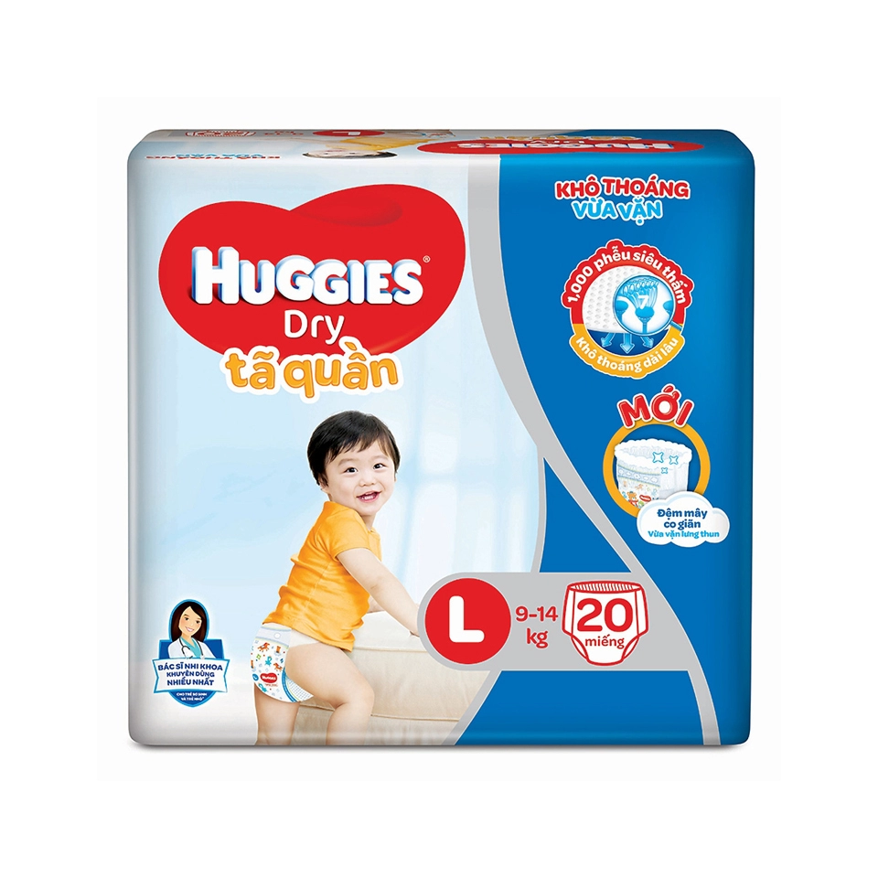 Tã Quần Huggies Thin  Soft Mỏng Tàng Hình