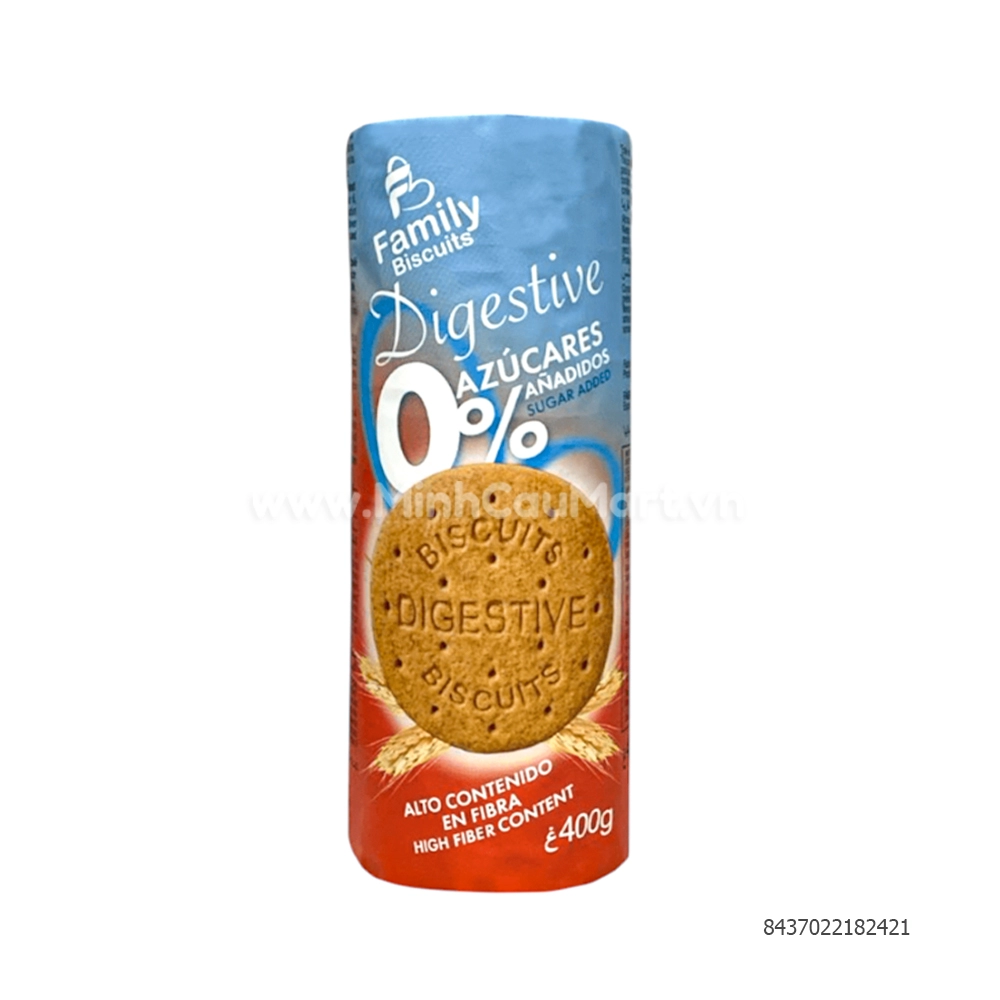 Bánh quy Digestive không thêm đường hiệu FAMILY BISUITS 400g - Mi