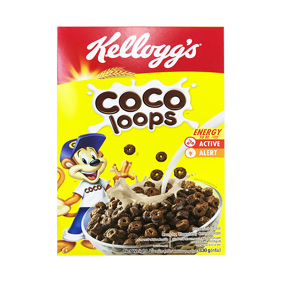Bột ngũ cốc kelloggs coco loops 330g