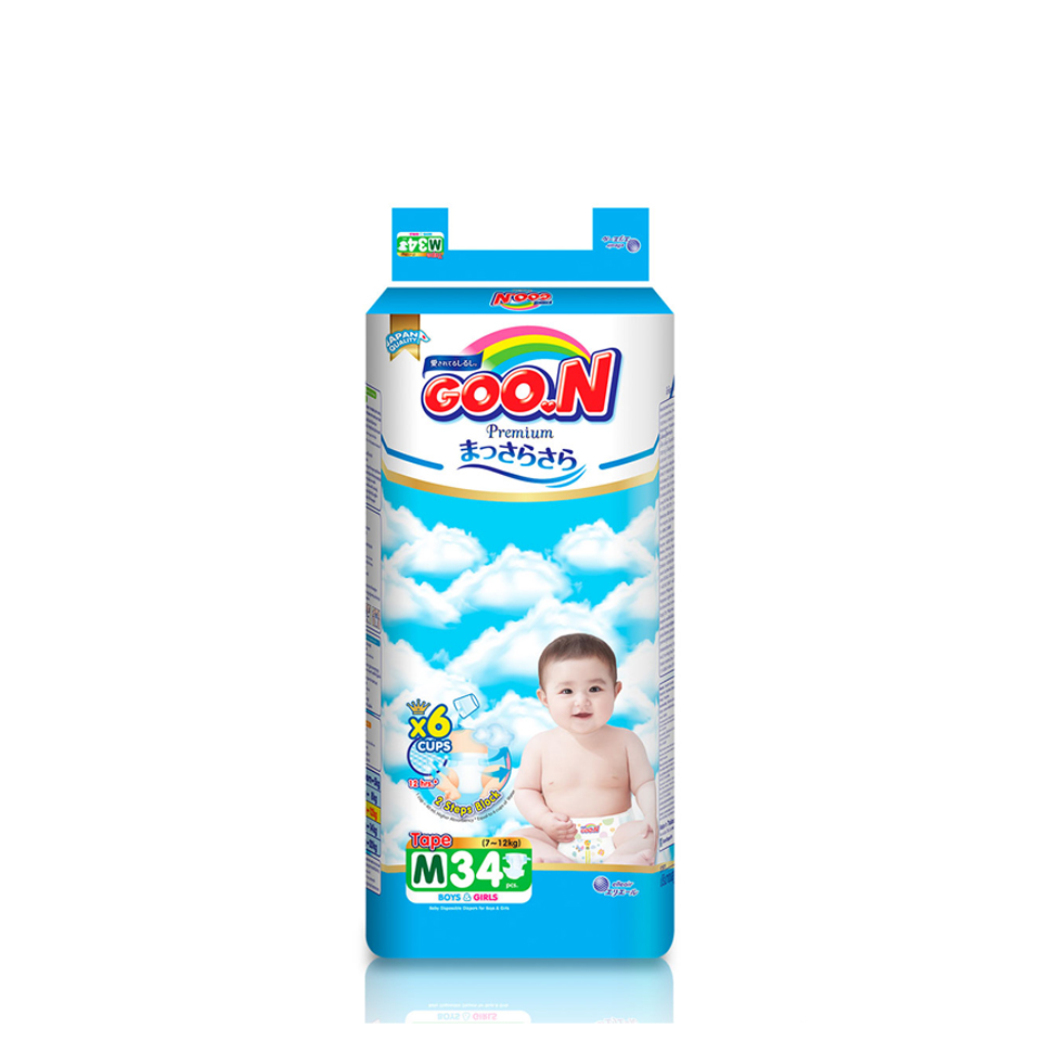 Tã dán - quần Goon Nhật Bản size S34 miếng