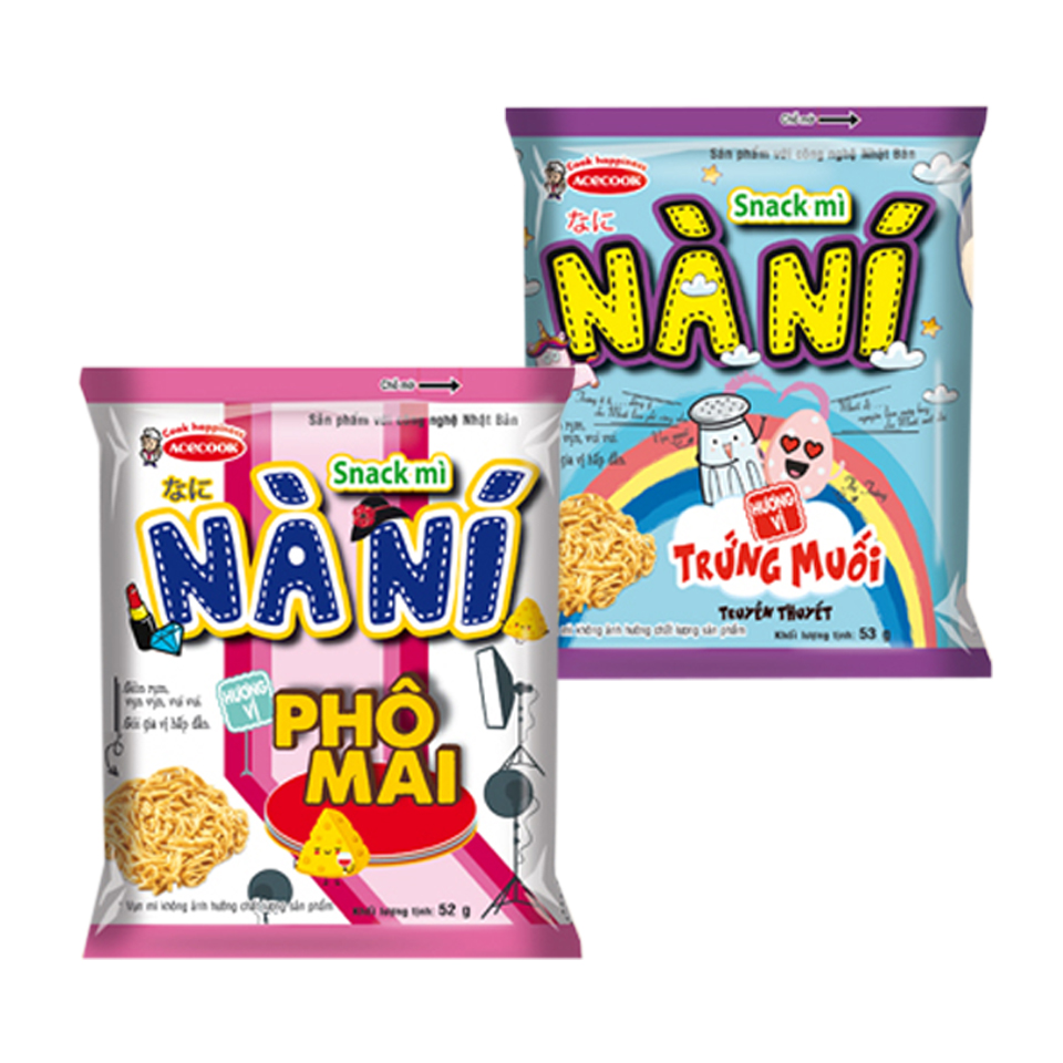 Mì tôm ná ní các vị 53gr Acecook