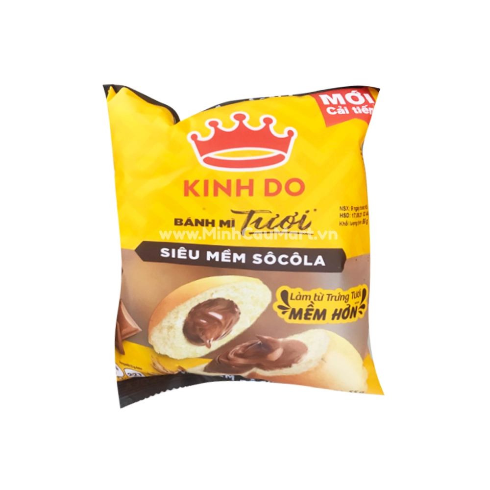 Bánh Mì Tươi Siêu Mềm Socola Kinh Đô 55g Minh Cầu Mart Siêu Thị