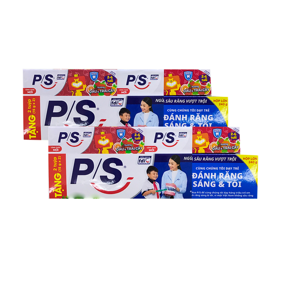 Kem đánh răng  P/S ngăn ngừa 240g +  trẻ em 15g