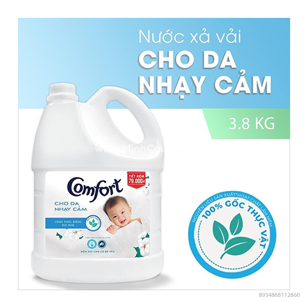 Nước Xả Vải Comfor Cho Da Nhạy Cảm 3.8L