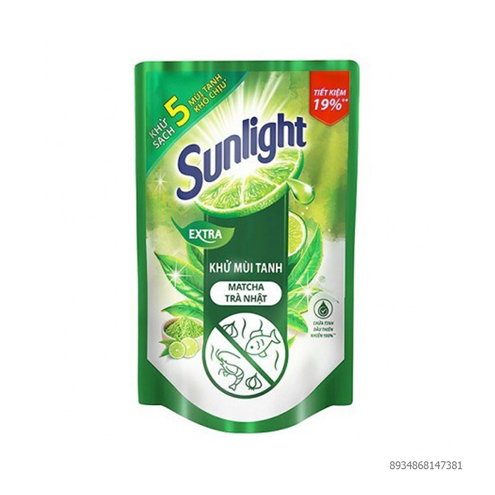 Nước Rửa Chén Sunlight Mát Tra Trà Nhật 750g
