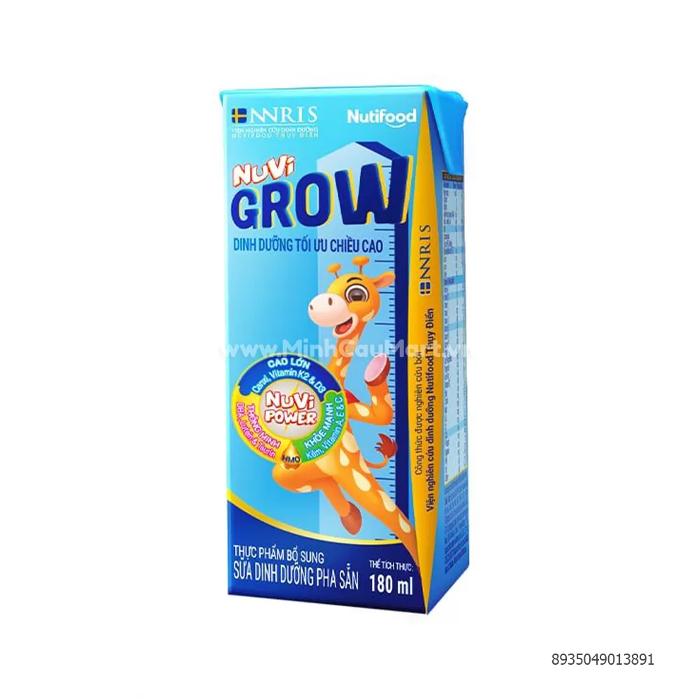 Sữa Dinh Dưỡng Pha Sẵn Nuvi Grow Cao lớn 180ml - Minh Cầu Mart - Siêu ...