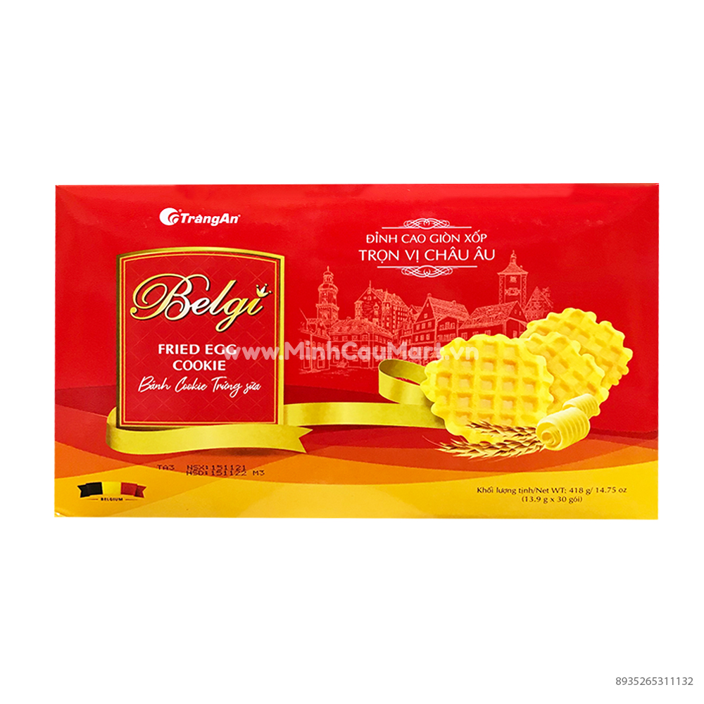 Bánh Belgi Trứng Sữa Tràng An 250g Hộp Đỏ