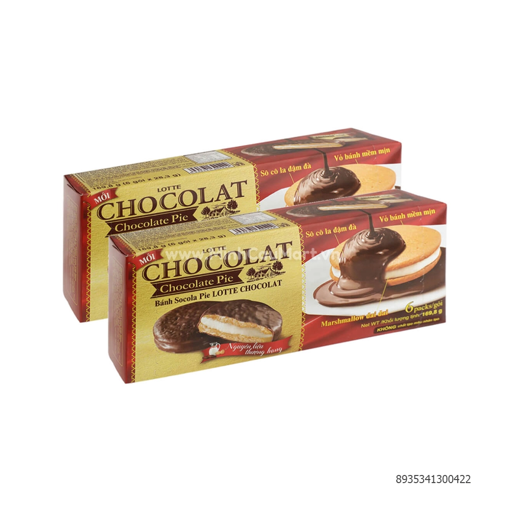 Bánh Lotte Chocolat Socola Pie 6 Cái Hộp 169.8g - Minh Cầu Mart - Siêu ...