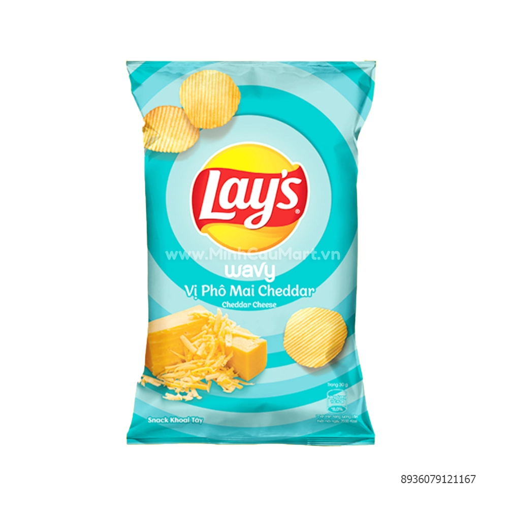 Snack Vị Phô Mai Cheddar Lay's 90G - Minh Cầu Mart - Siêu thị trong tầm tay