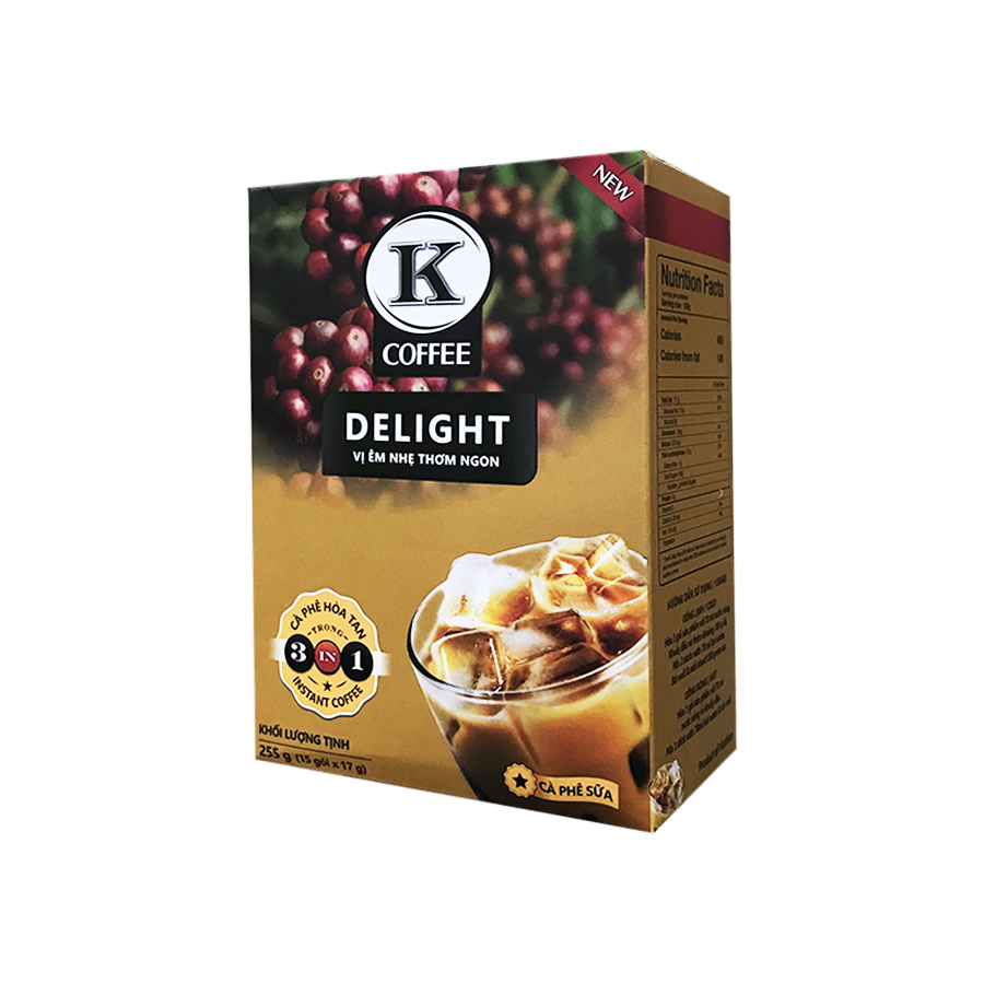 Cà phê hòa tan K -coffee delight 3 in1 225g