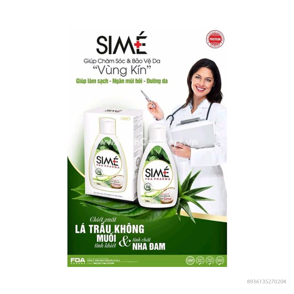 Dung dịch vệ sinh Thảo Dược Sime Lá Trầu Không Muối Nha Đam 150g