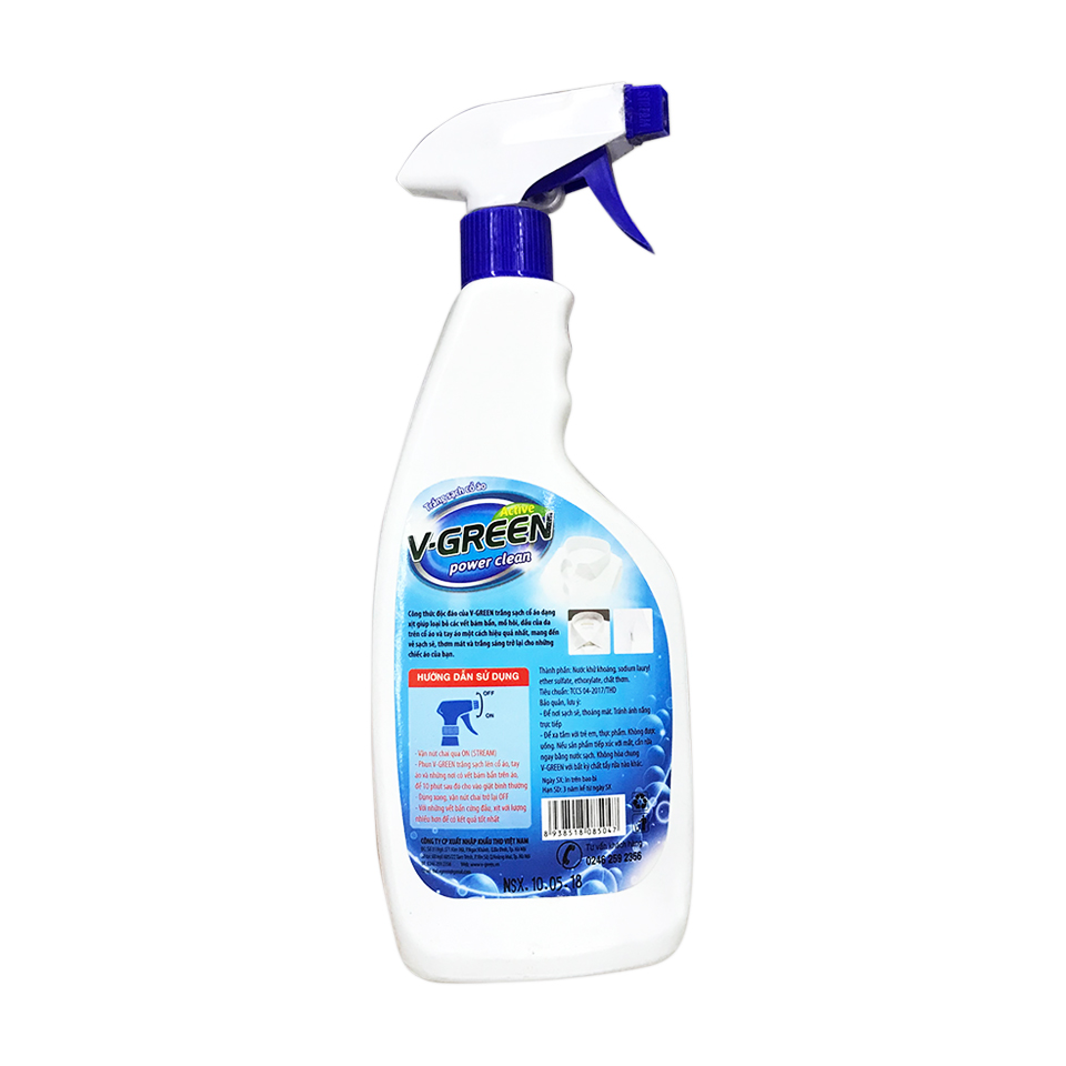 Tẩy trắng quần áo V-GREEN 620ml