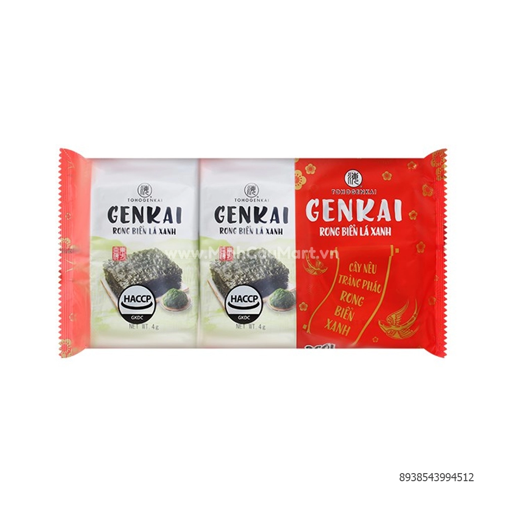 Rong biển ăn liền Genkai lá xanh 3 gioi/loc - Minh Cầu Mart - Siêu thị ...
