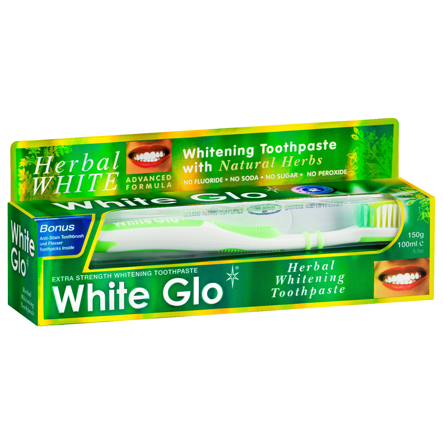 Kem đánh răng cao cấp Hàn Quốc 150g White Glo màu xanh lá