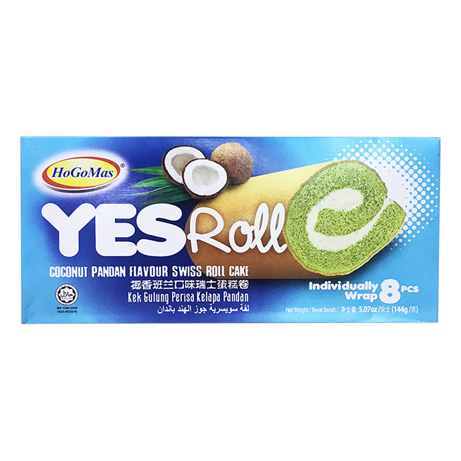 Bánh bông lan cuộn vị dừa Malaysia 144g