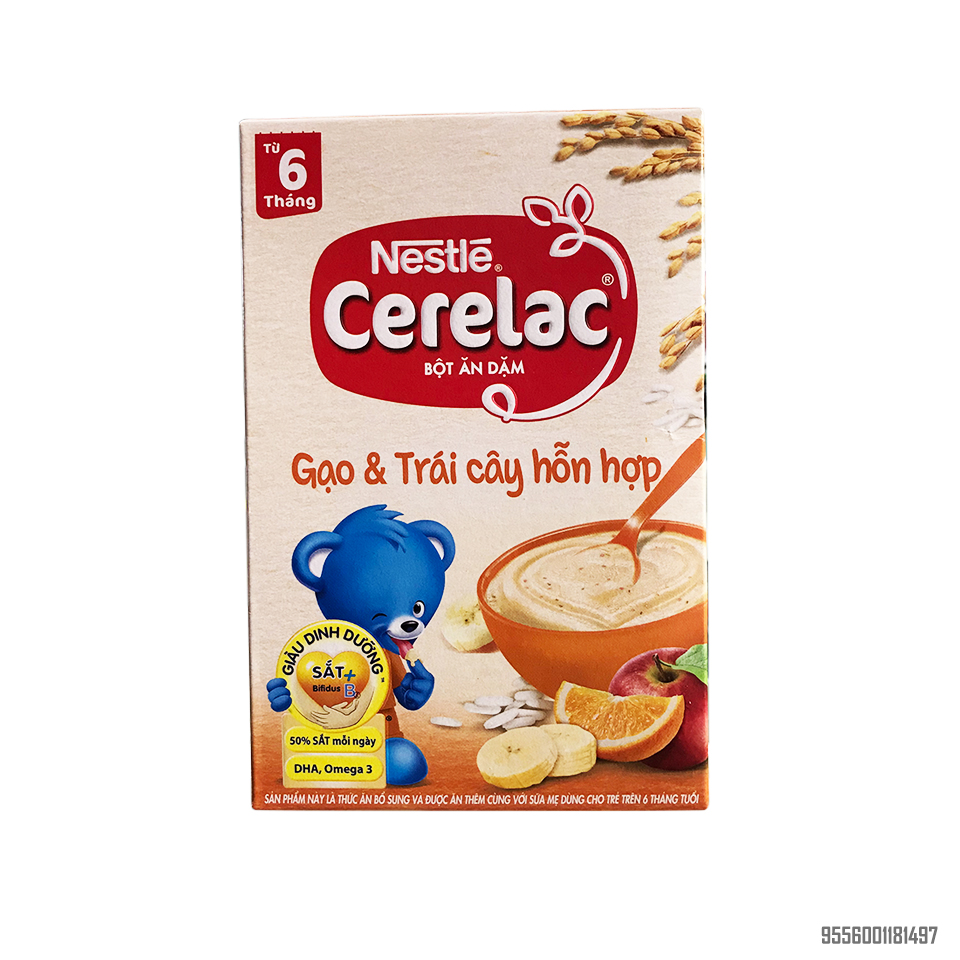 Bột gạo và trái cây hỗn hợp Nestle 200Gr