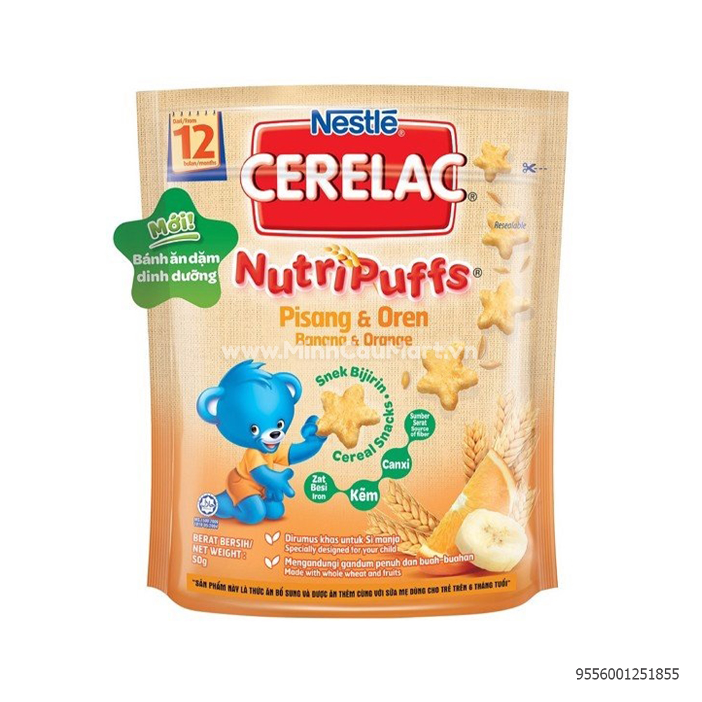 Bánh Ăn Dặm Nestle Cerelac Nutripuffs 50g
