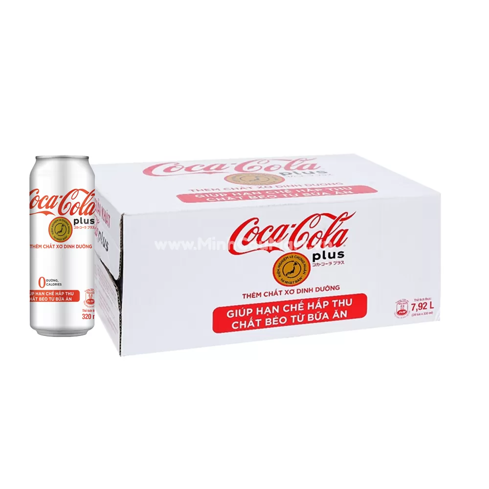 Nước Giải Khát Coca-Cola Plus Thùng 24 lon*330ml ­ - Minh Cầu Mart ...