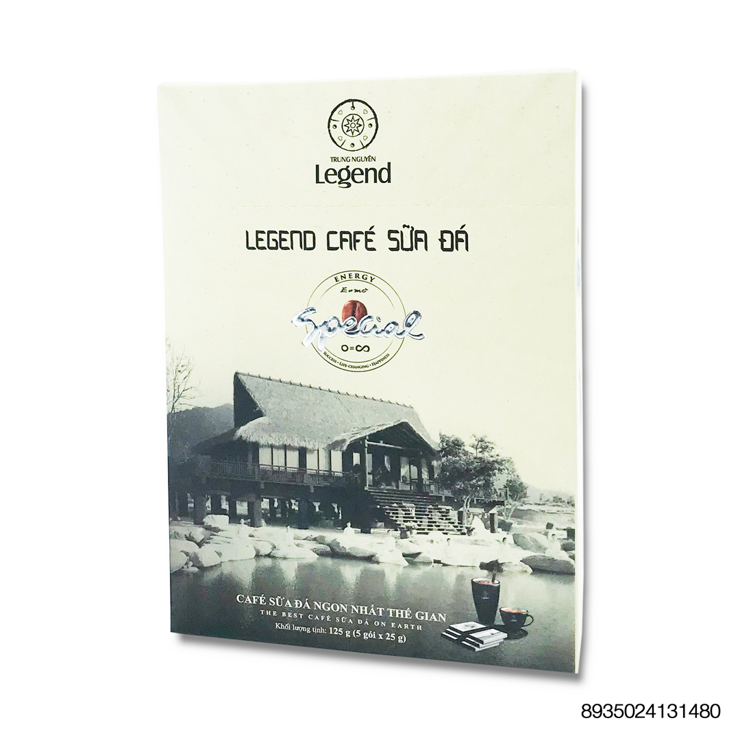 Cà Phê Hòa Tan Sữa Đá Legend Trung Nguyên Hộp 5 Gói x 25g