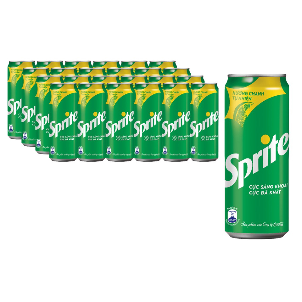 Nước ngọt Sprite lon dài 330ml *24lon/thùng - Minh Cầu Mart - Siêu thị ...