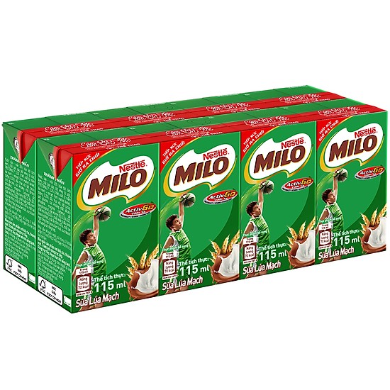 Lốc Sữa Milo 115ml 8 Hộp
