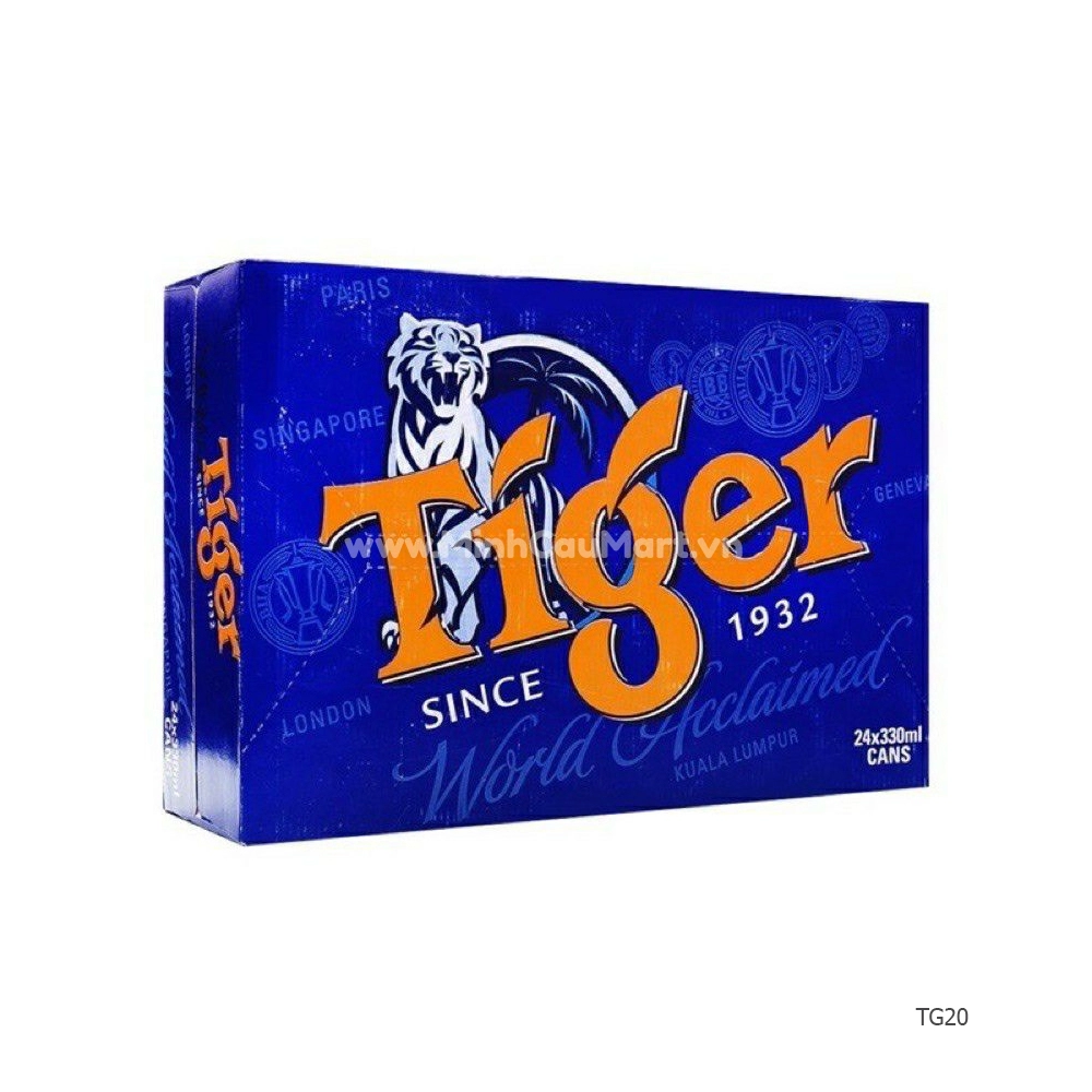 Bia Tiger xanh 20 lon/ thùng - Minh Cầu Mart - Siêu thị trong tầm tay