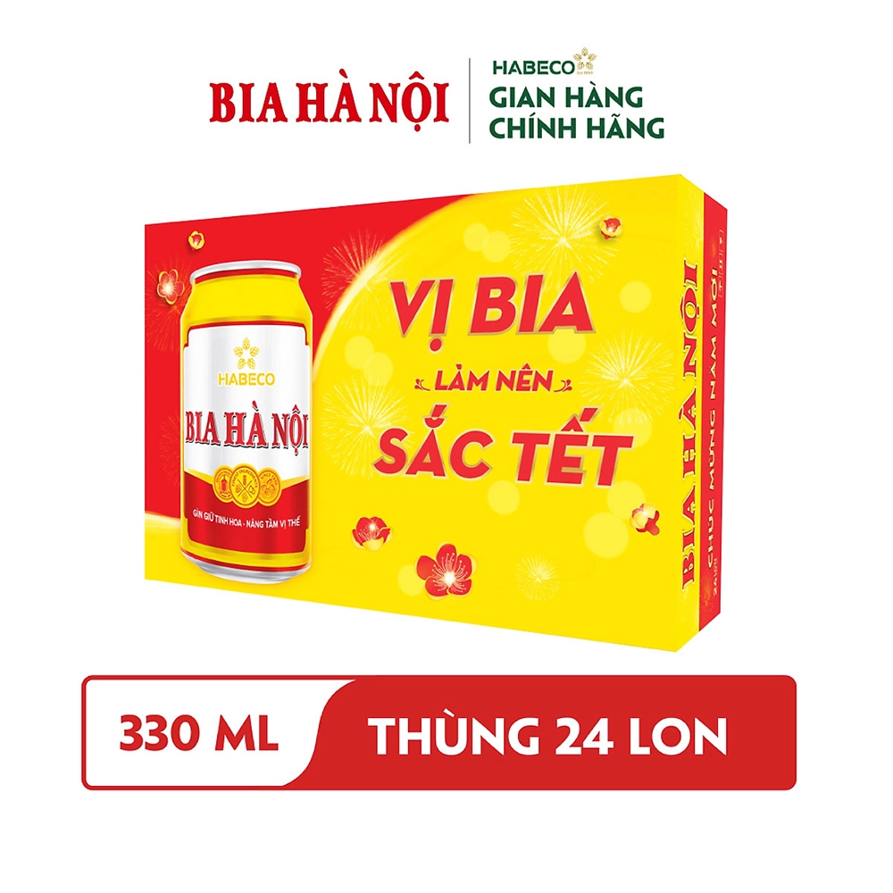 Thùng 24 lon Bia Hà Nội Têt 2023 330ml - Minh Cầu Mart - Siêu thị trong ...