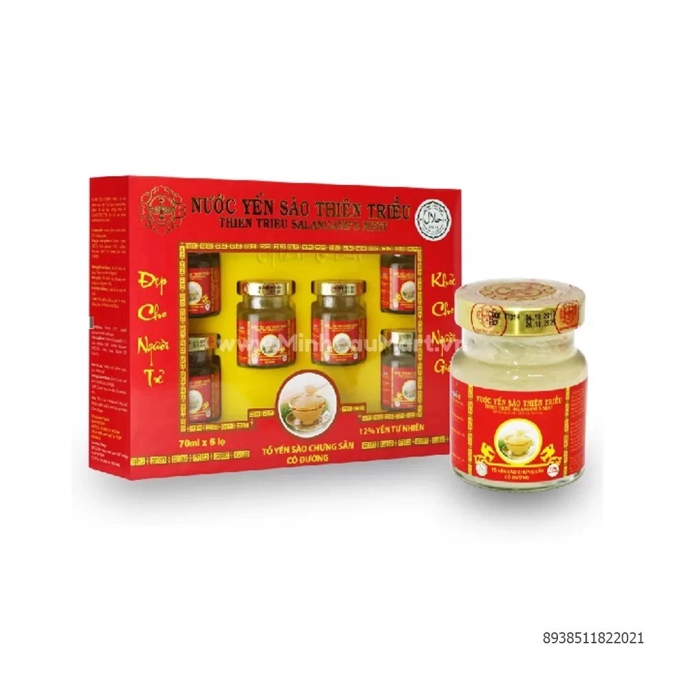 Yến sào cao cấp Thiên Triều CĐ+KĐ 12% hộp 6