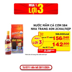 Nước mắm cá cơm 584 Nha trang 40N 2chai/kẹp