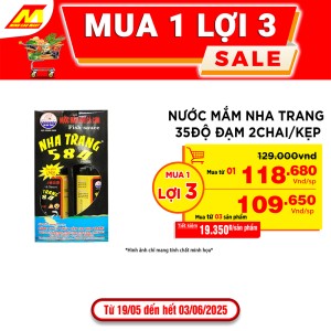 Nước mắm Nha trang 35Độ đạm 2chai/kẹp
