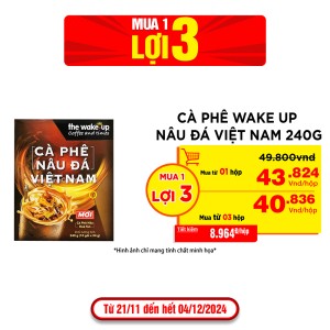 Cà Phê Wake Up Nâu Đá Việt Nam 240g