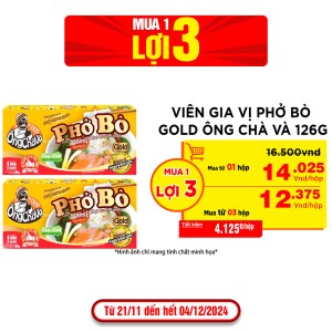 Viên Gia Vị Phở Bò Gold Ông Chà Và 126G