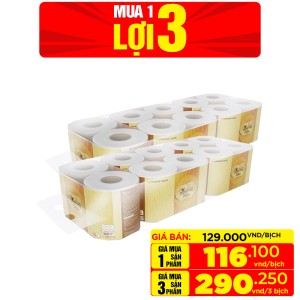 Giấy Vệ Sinh Cao Cấp Bless You Lamour 10 Cuộn-3 lớp