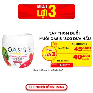 Sáp Thơm Đuổi Muỗi Oasis 180g Dưa Hấu