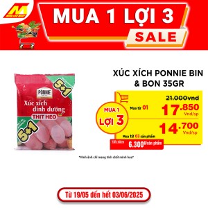 Xúc xích Ponnie Bin & Bon 35gr