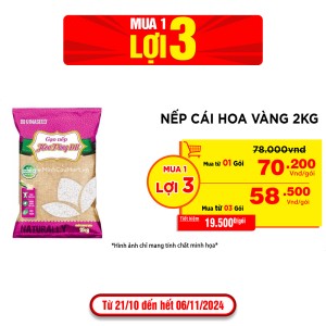 Nếp Cái Hoa Vàng 2Kg