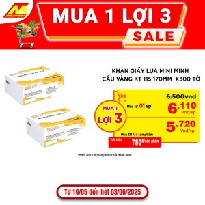 Khăn giấy lụa cao cấp Minh cầu vàng 300 tờ