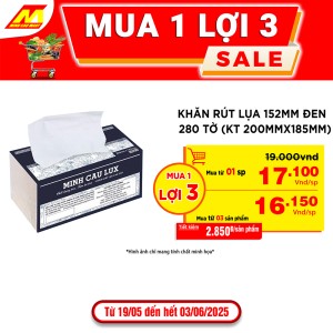 Khăn rút lụa 152mm đen - 280 tờ