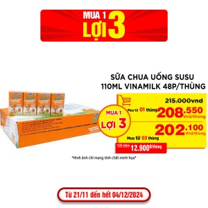 Sữa Chua Uống Susu 110ml Vinamilk 48p/thung