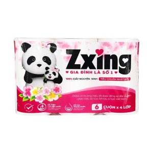 Giấy vệ sinh Zxing gấu 6 cuộn 