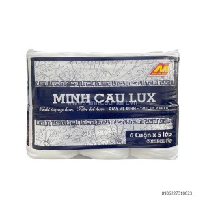 Giấy Vệ Sinh Minh Cầu Lux Xanh Than 6 Cuộn * 5 Lớp