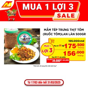 Mắm Tép Trư­ng Thịt Tôm (ruốc Tôm)Lan Làn 500Gr