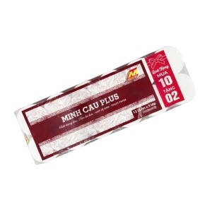 Giấy Vệ Sinh Minh Cầu Plus Đỏ 12 Cuộn * 5 Lớp